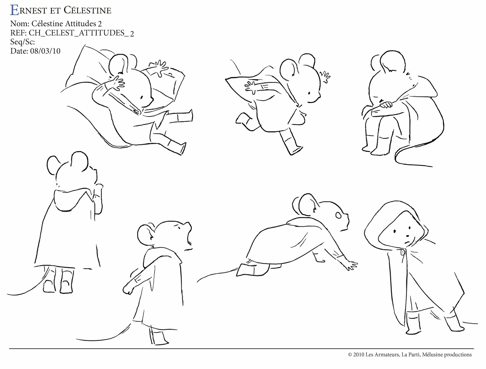 Living Lines Library Ernest et Célestine (2012) Character Design