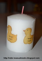 decoupage en velas