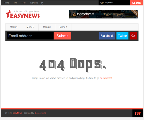 Custom 404 Page - Easy News – Free Responsive Magazine Blogger Template Custom 404 Page - Easy News – Free Responsive Magazine Blogger Template