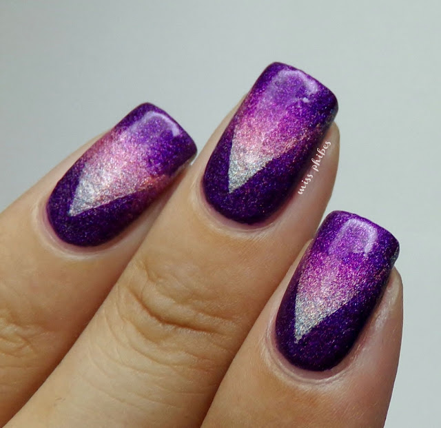 Reciprocal gradient nail art