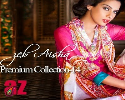 Zeb Aisha Premium Lawn Summer Collection 2014 Zeb Aisha Premium Lawn Summer Collection 2014