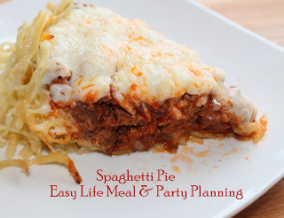Spaghetti Pie - Easy Life Meal & Party Planning  A scrumptious dish that is easy to make, extremely tasty & lovely plated