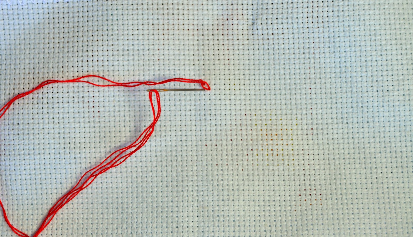thread garden HOW TO Loop Method for Starting Cross Stitch