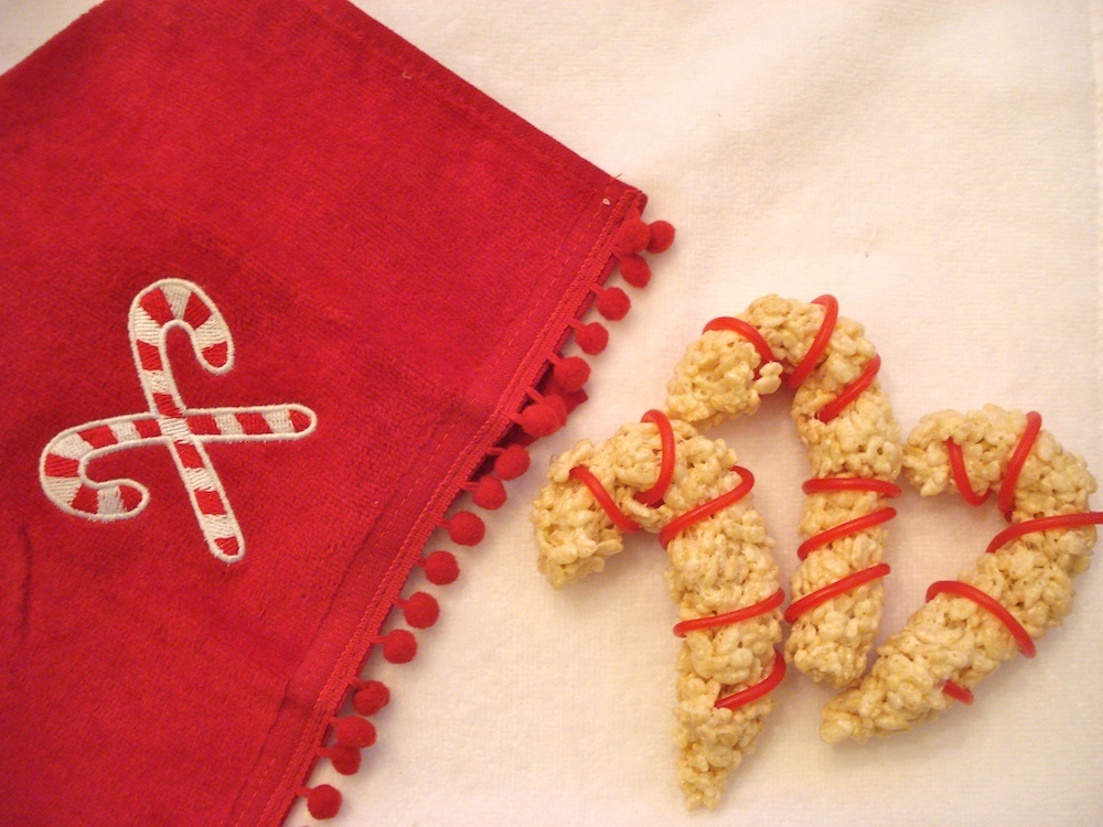 Teenie Baker Candy Cane Rice Krispie Treats
