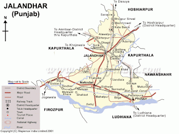 MAP of JALANDHAR DISTRICT