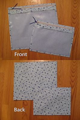 Blue Button # 2 Project Pouches