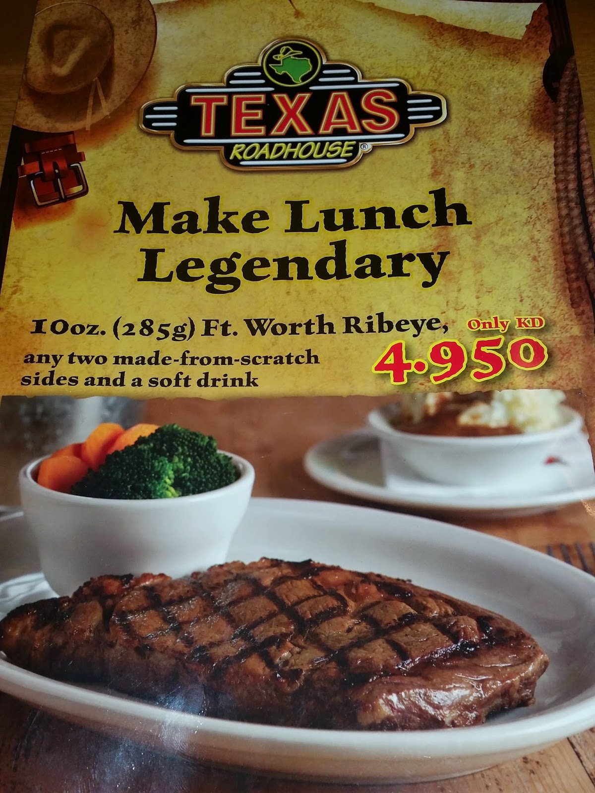 Texas Roadhouse Arabella lunch Offer | Life in Kuwait1200 x 1600