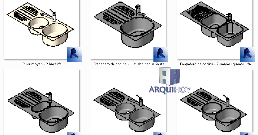 Familia Fregaderos A (RFA) | ArquiHoy-Revit