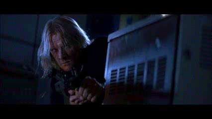 Die Hard Bruce Willis film 1988 terrorists gunfire gif