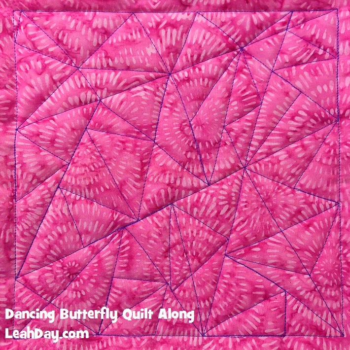 The Free Motion Quilting Project: Dancing Butterfly Design #18 - Triangle Mosaic