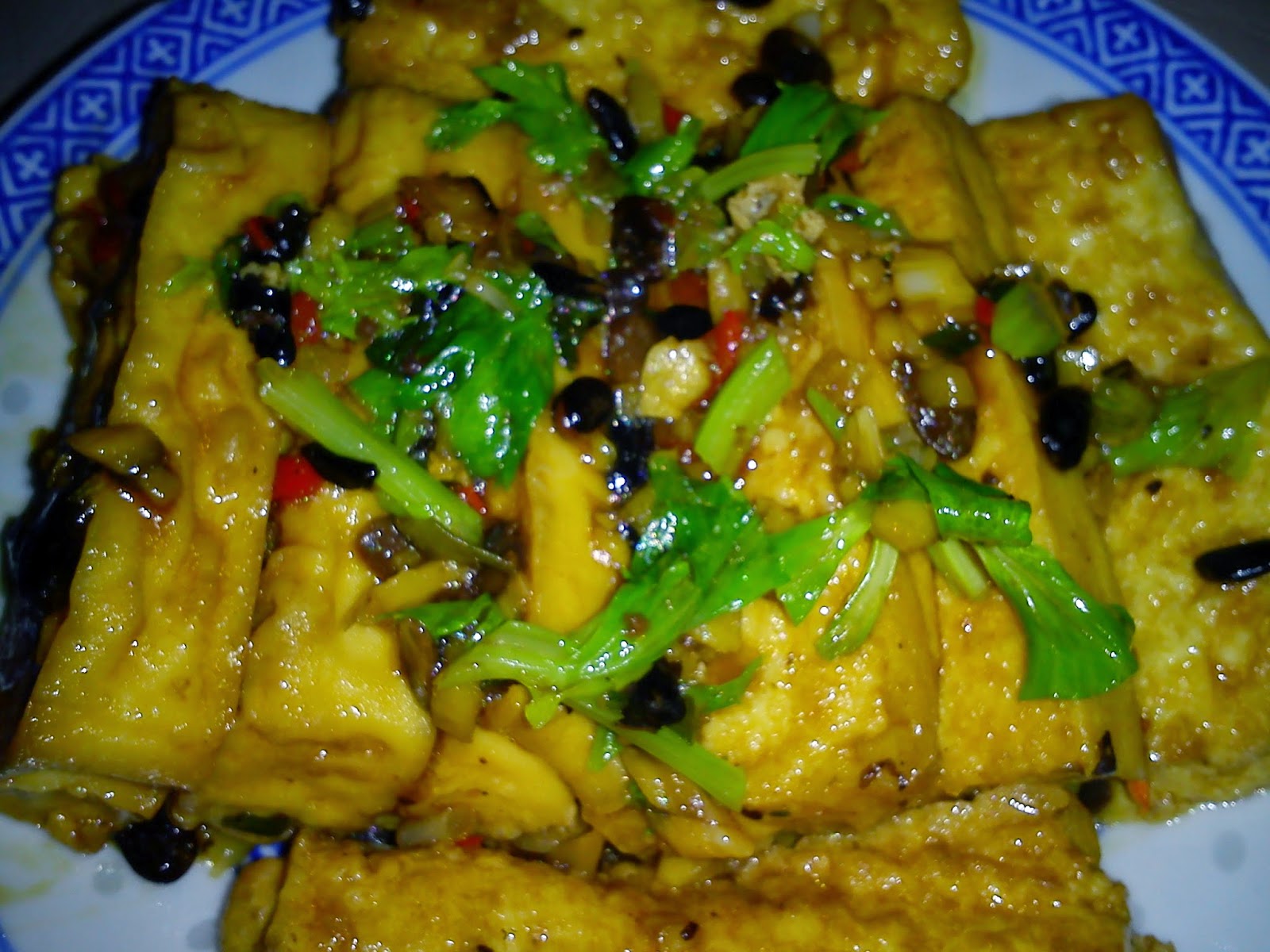 Cooking Pleasure Fried Bean Curd in Black Bean Sauce