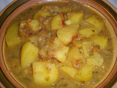 Patatas Con Majado De Almendras