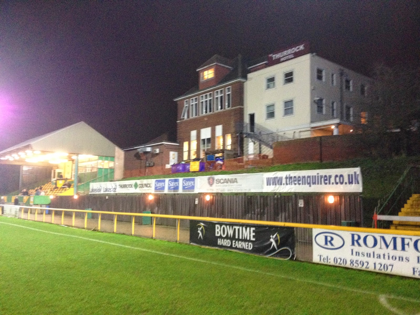 Football Grounds visited by Richard Bysouth Romford FC