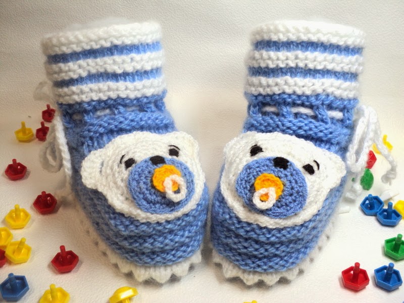 El İşleri ŞİŞLE TIĞLA ÖRME BEBEK PATİKLERİ