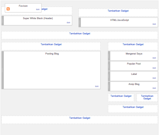 Screenshoot Tata Letak Super White Black Template Blogger Super White Black Template Blogger