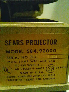 Sears Projector Model 584.92000 Sears Projector Model 584.92000
