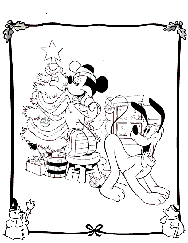 Dibujos animados para colorear: Dibujos disney navidad para colorear