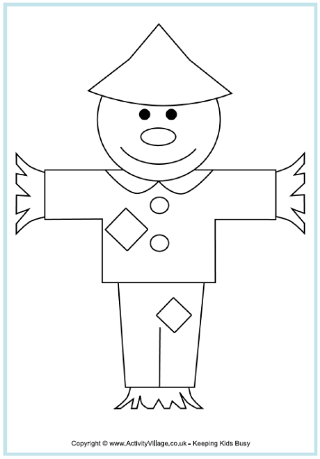 25 desenhos de espantalho para colorir - Espantalho para pintar - Molde