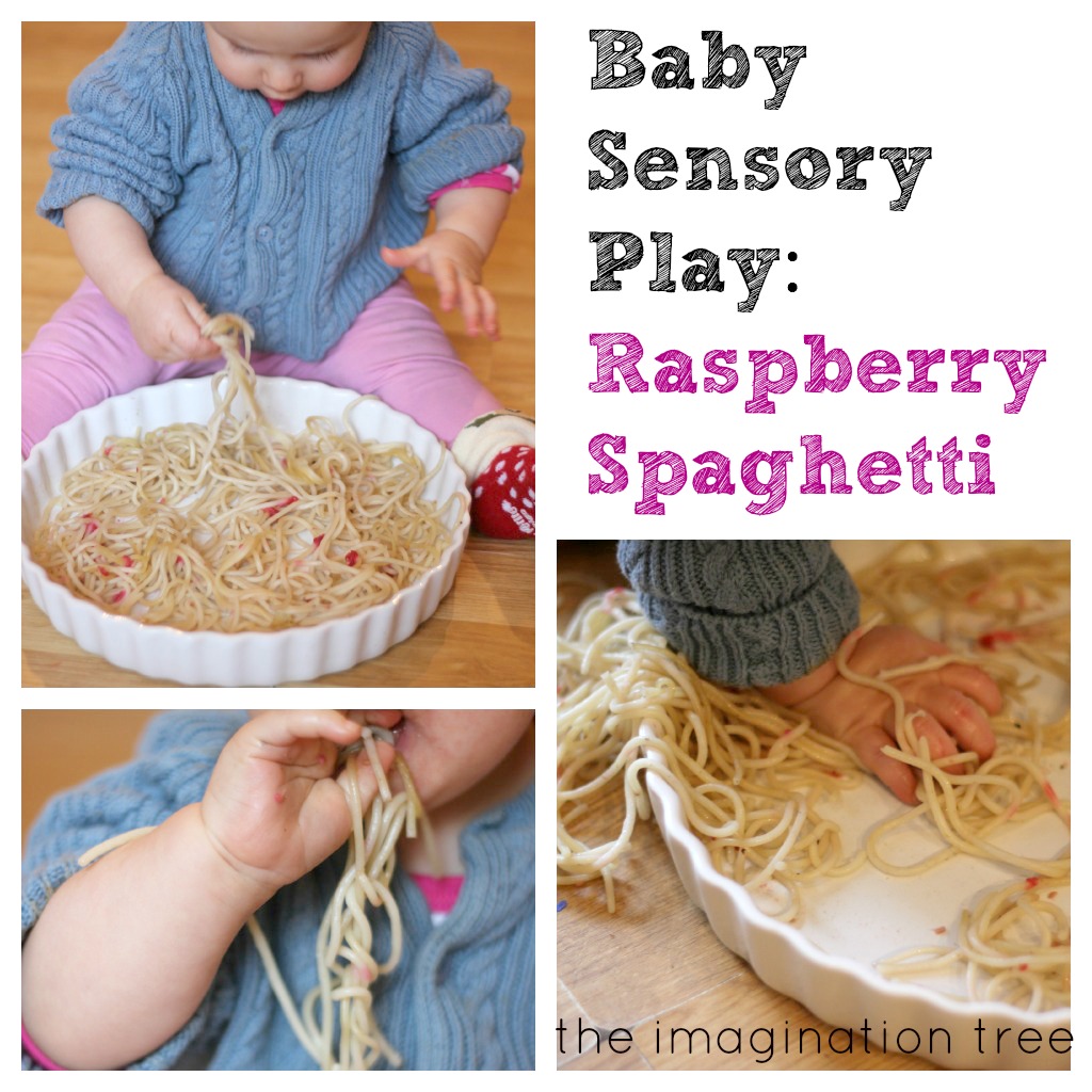 Baby Sensory Play Raspberry Spaghetti The Imagination Tree