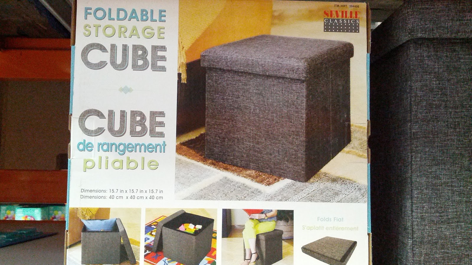 Seville Classics Foldable Storage Cube Costco Weekender