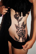 Tattoos For Girls On Side To Hip tattoou flowers side hip black rose 