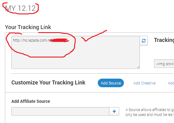 tracking link affiliate lazada