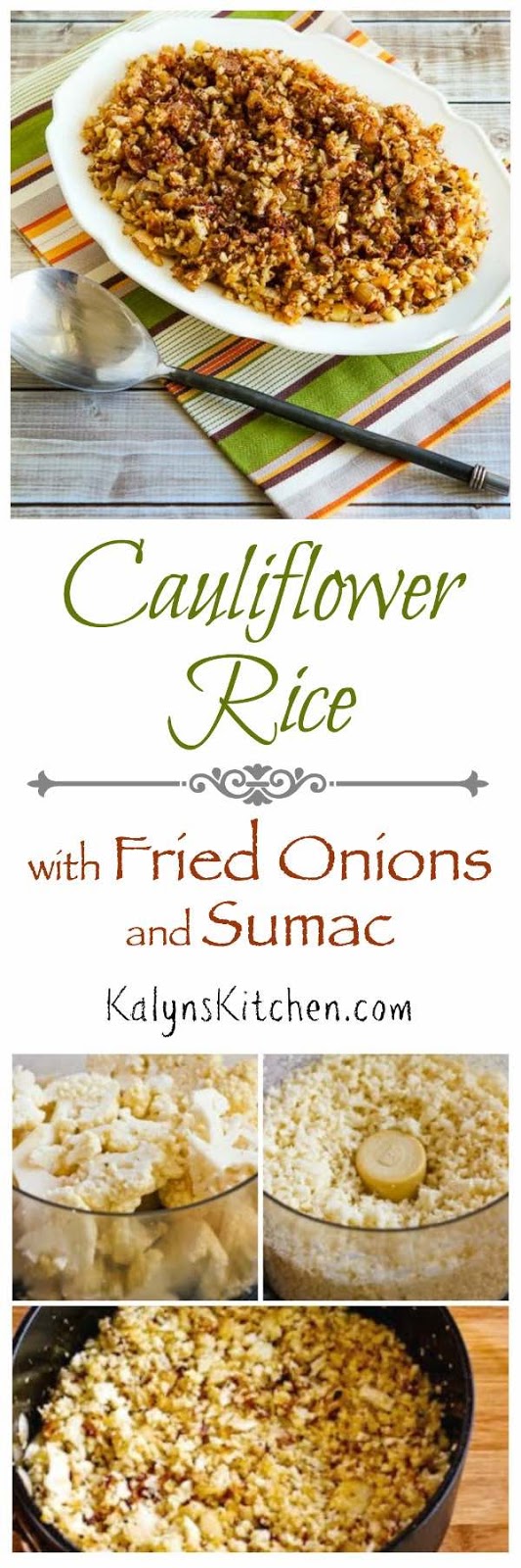 LowCarb Cauliflower Rice with Fried Onions and Sumac Kalyn's Kitchen