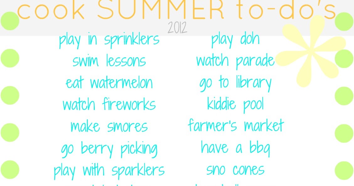 Our Love and Our Blessing summer means having a todo list