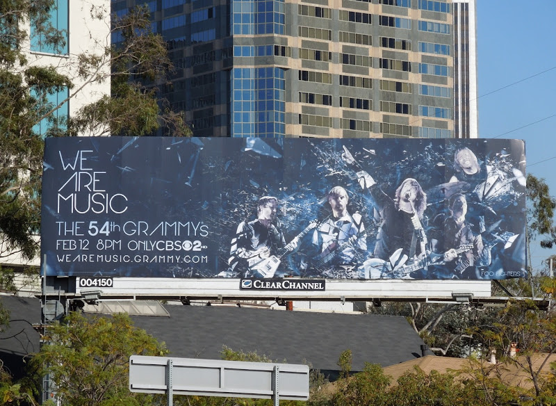54th Grammys Foo Fighters billboard