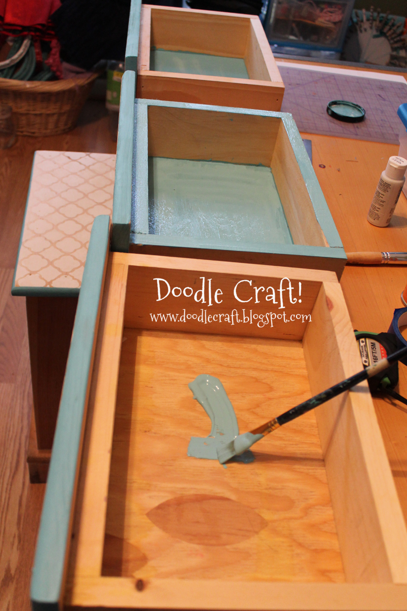 Doodlecraft Custom DIY Stenciling & Staining furniture!