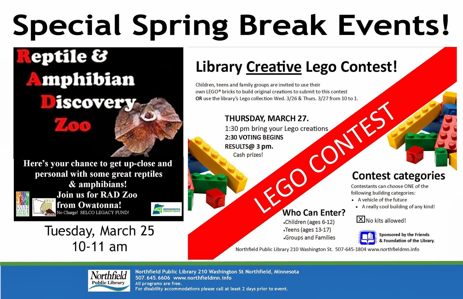 Northfield Public Library Spring Break March 2428