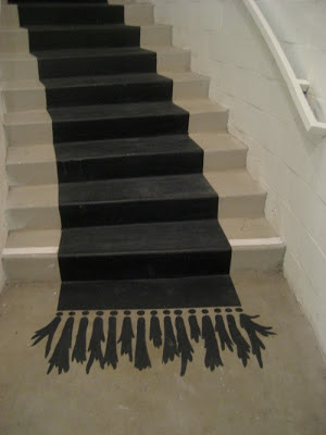 pintar una alfombra en la escalera