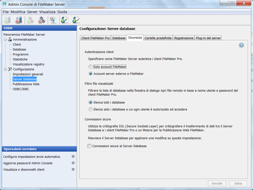 filemaker pro server client