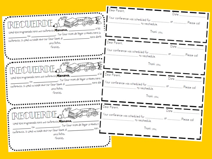 parent teacher conference letters