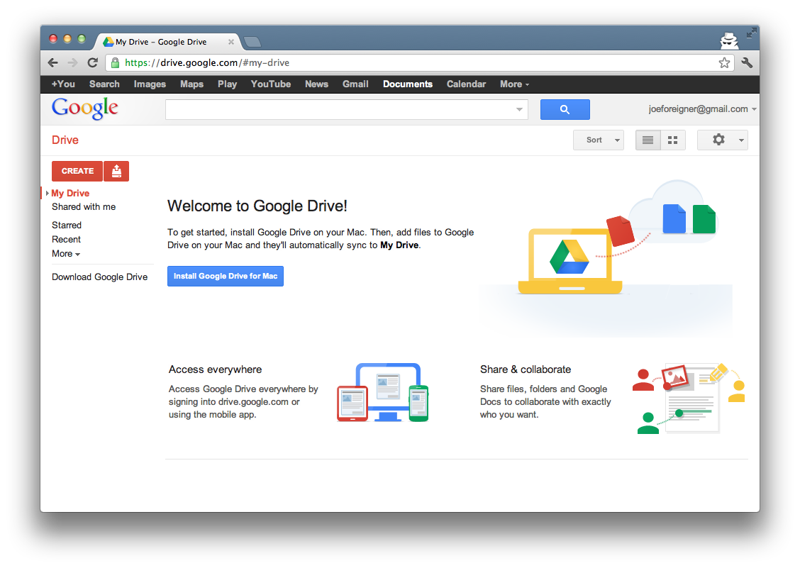 Sharing Your Mac OS X Desktops Using Google Drive