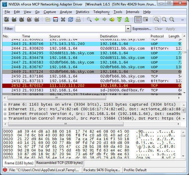 wireshark filter http from iphone