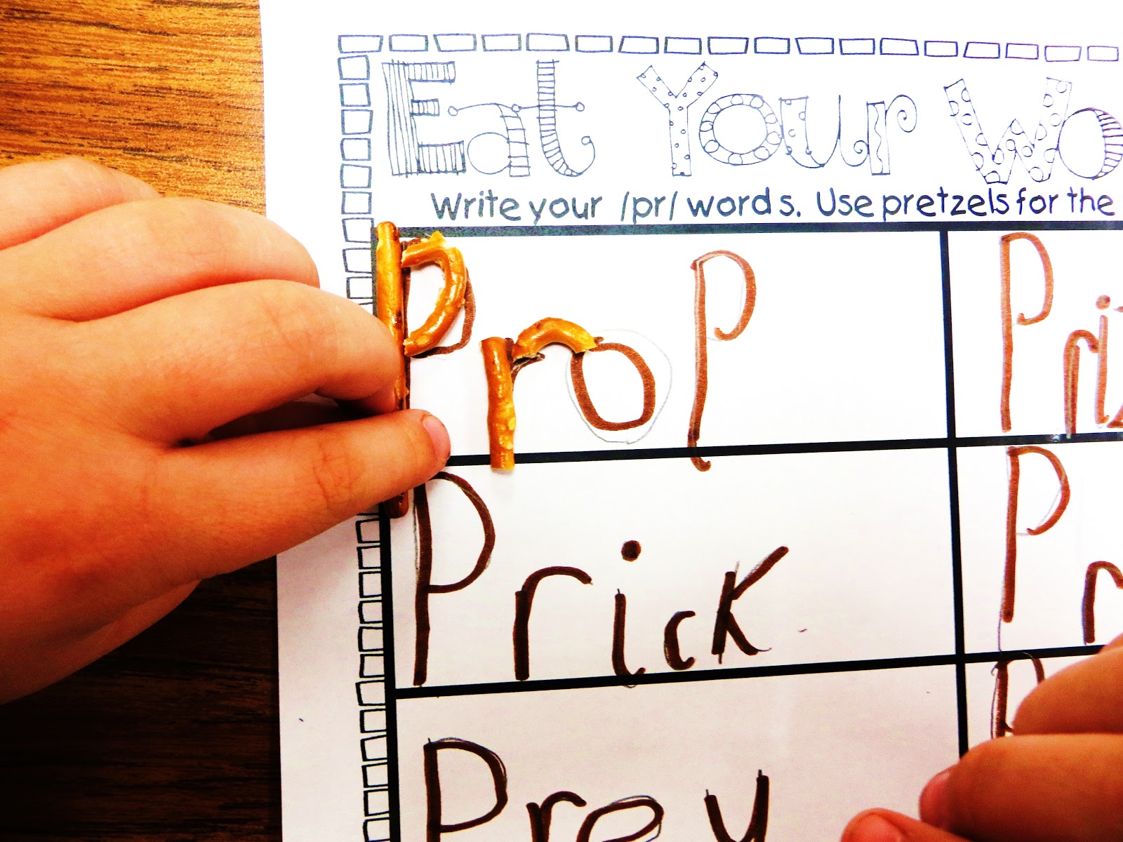 First Grade Wow Pretzel Words!