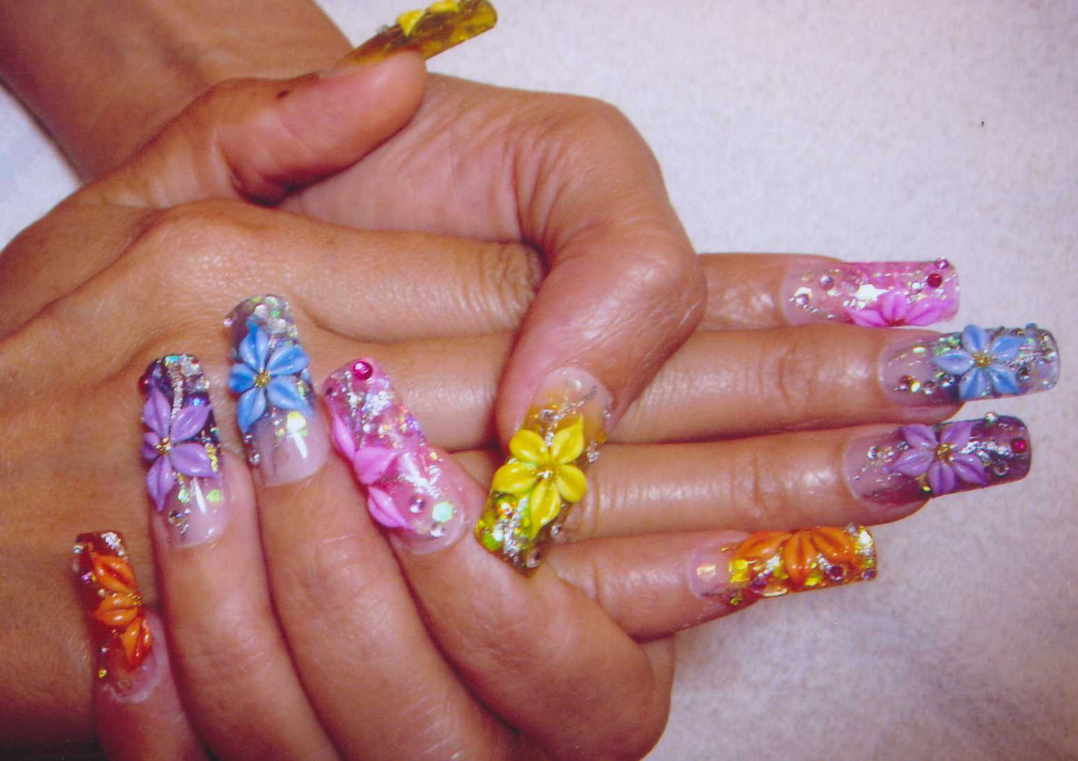 different types of 3d nail art