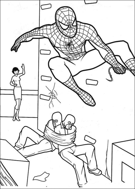 Spiderman Coloring Pages Free for Kids title=