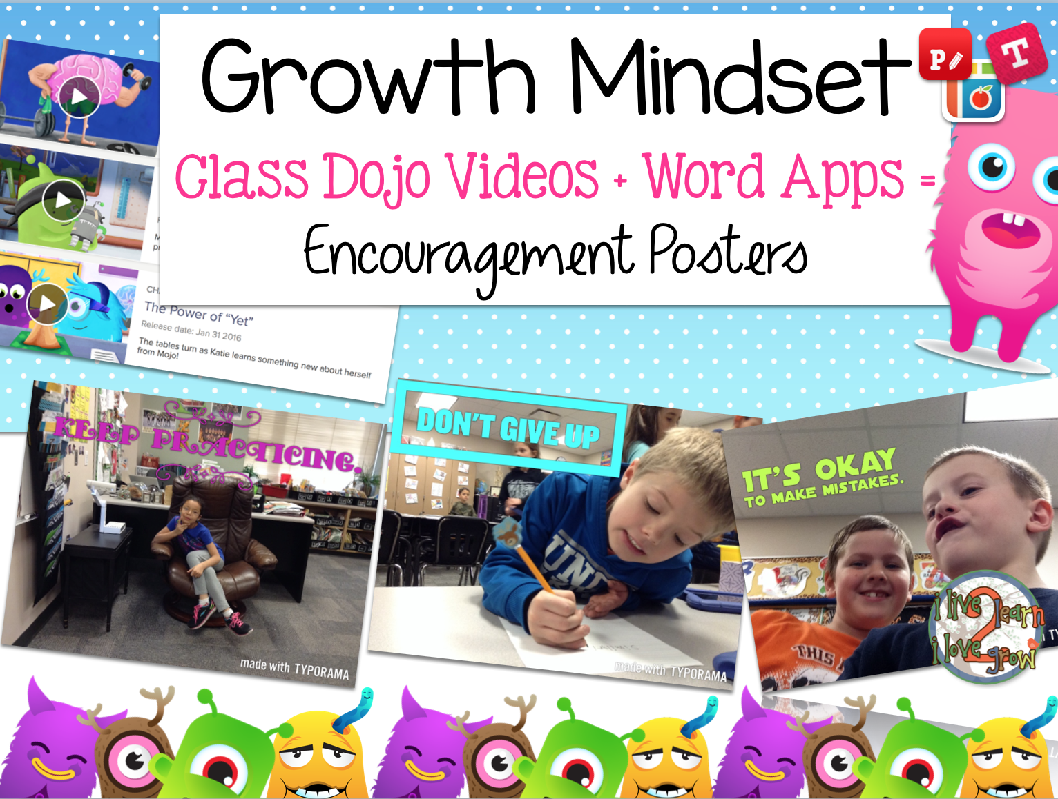 class dojo videos word apps encouragement posters goodwinnovate