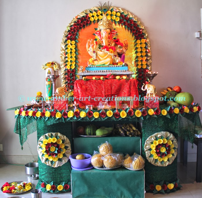 Amber Art Creations Arts Crafts And Diy Projects Ganpati Ganpati Decoration