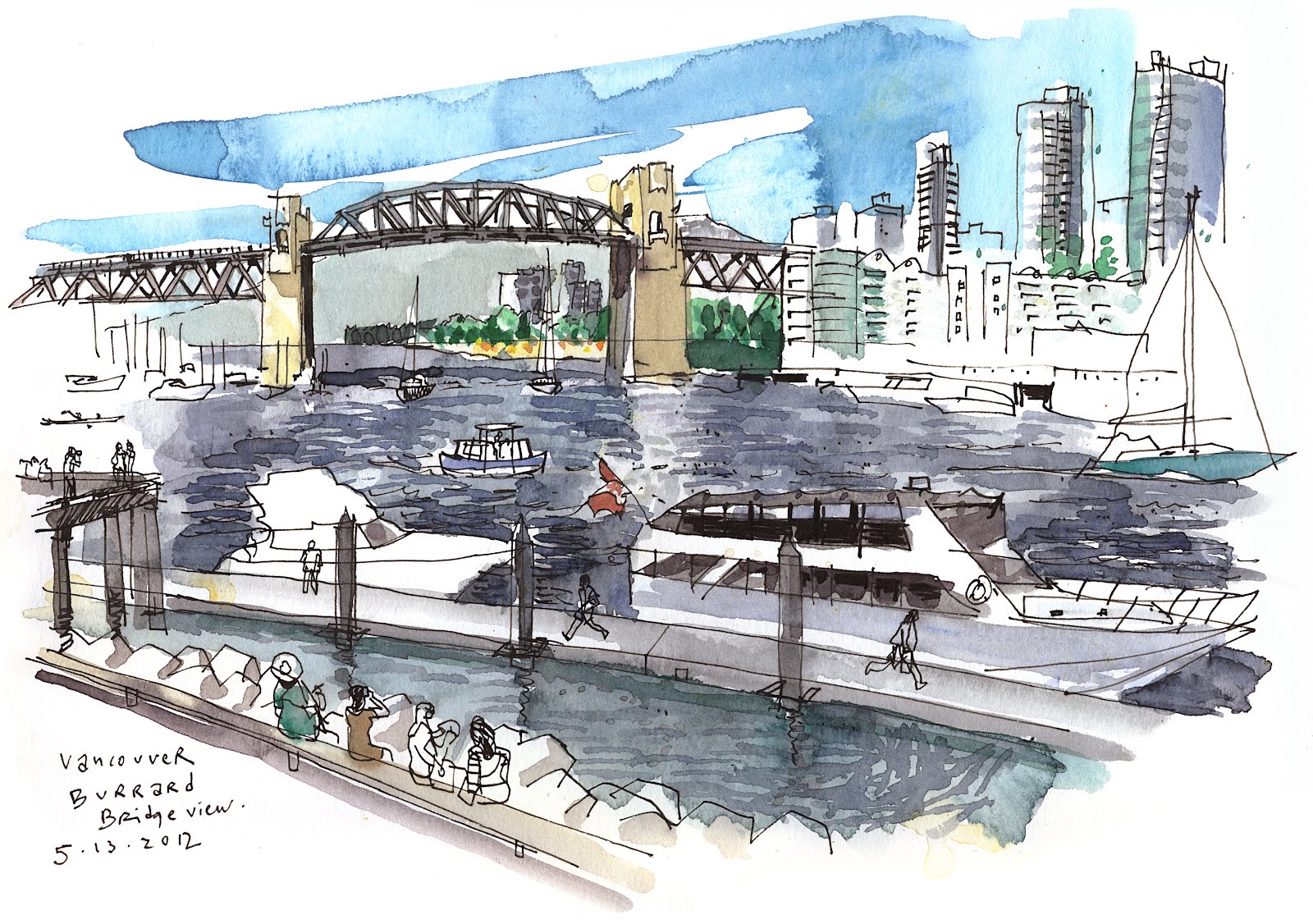 Five hours in Canada, enjoying every drawing Urban Sketchers