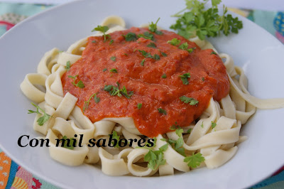 Pasta Fresca Con Salsa De Pimientos Rojos(desafio En La Cocina)
