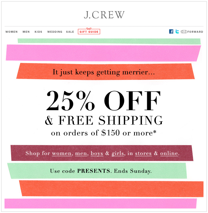 J.Crew Aficionada: 25% Off \u0026 Free Shipping on $150+ at J.Crew