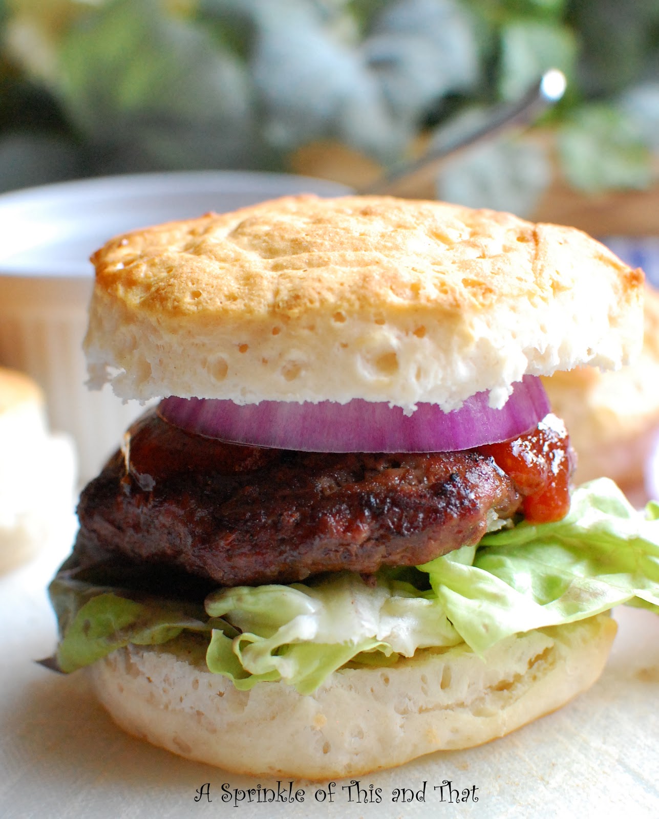 A Sprinkle of This and That BBQ Biscuit Burgers