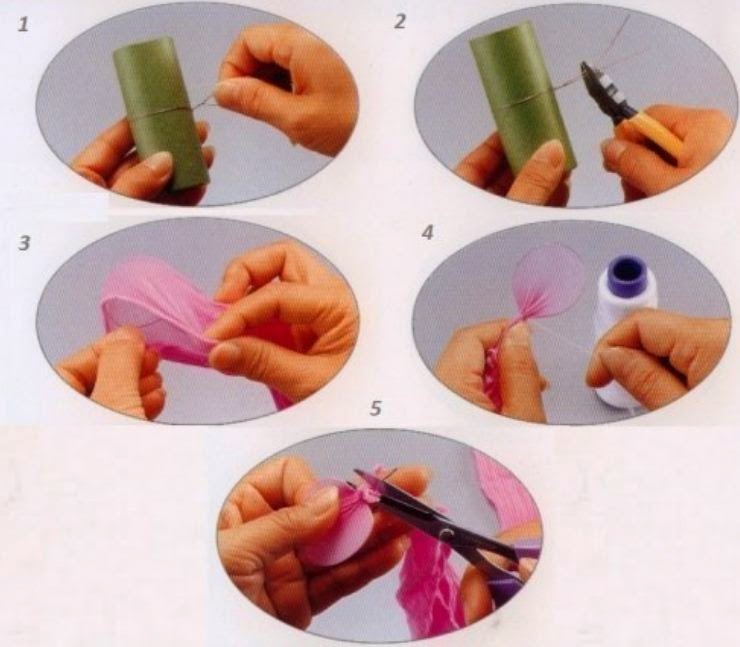 Arreglos florales con medias paso a paso cositasconmesh