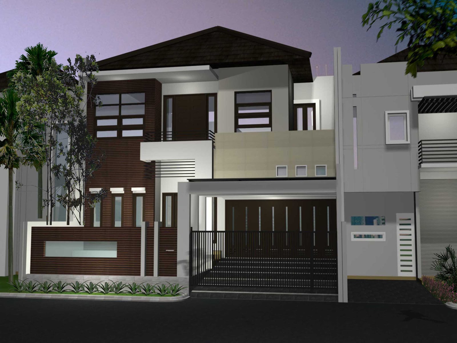 gambar rumah mediterania satu lantai
