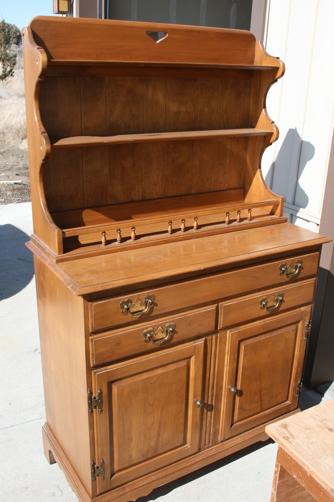 Antique Recreation Hutch in "French Linen"