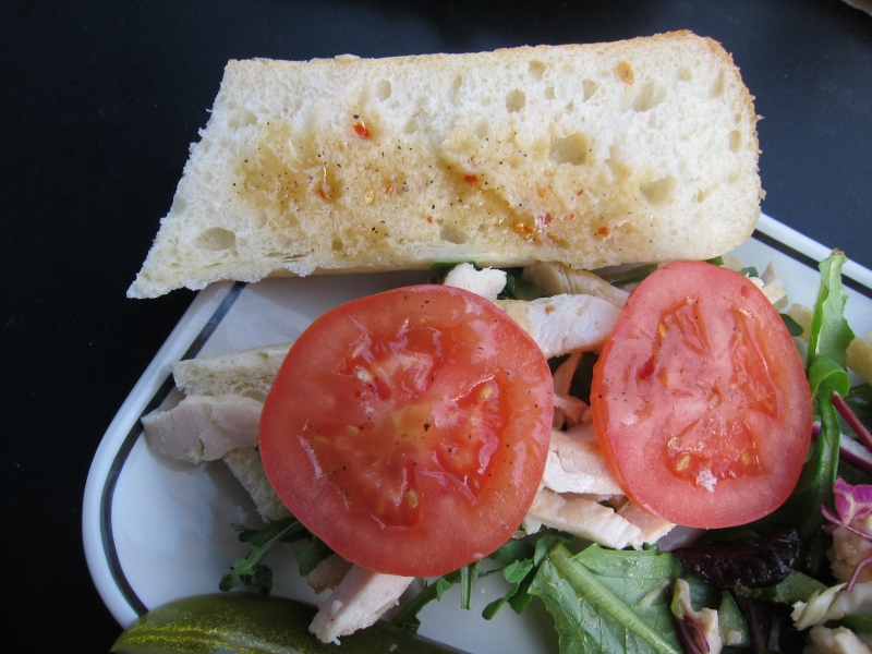 Review Corner Bakery Chicken Pesto Sandwich and Asian Wonton Salad