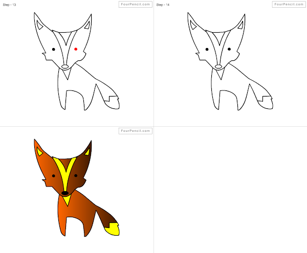 How to draw Fox - slide 1